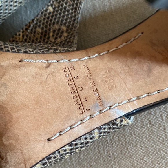 Lambertson Truex Snakeprint Snakeskin Slingback Pointed Toe Heels Pumps 7.5-8 - Picture 12 of 12